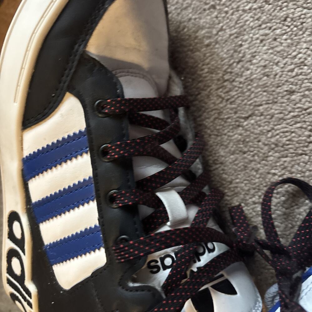 adidas Kids Top Ten RB White Black Size 13 1/2 Kids - Picture 6 of 9